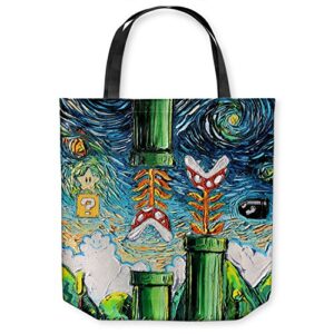 DiaNoche Designs Tote Shoulder Bags by Aja Ann - van Gogh Super Mario Bros