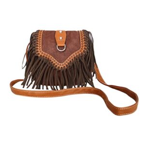 women lady’s fringe tassels pu leather shoulder messenger bag cross-body tote handbag