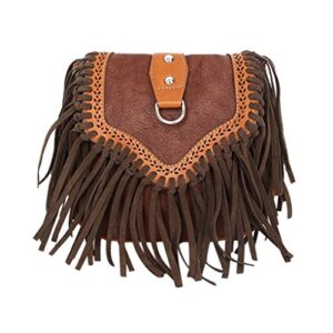 Women Lady's Fringe Tassels PU Leather Shoulder Messenger Bag Cross-body Tote Handbag