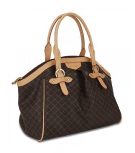 signature brown ruched satchel with buckle by rioni designer handbags & luggage