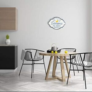 Creative Co-Op Life Gives You Lemons Make Something Sweet Metal Wall Décor, White