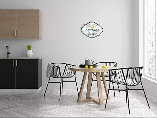 Creative Co-Op Life Gives You Lemons Make Something Sweet Metal Wall Décor, White