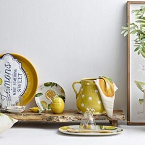 Creative Co-Op Life Gives You Lemons Make Something Sweet Metal Wall Décor, White