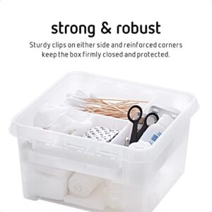 SmartStore 8L Plastic First Aid Box - Medicine Storage Box with Insert - Transparent and Lockable Medicine Box - BPA Free - Clip Locked - L28 x W28 x H17cm