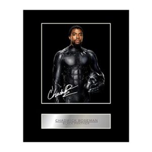 chadwick boseman print signed mounted photo display #5 autographed picture print