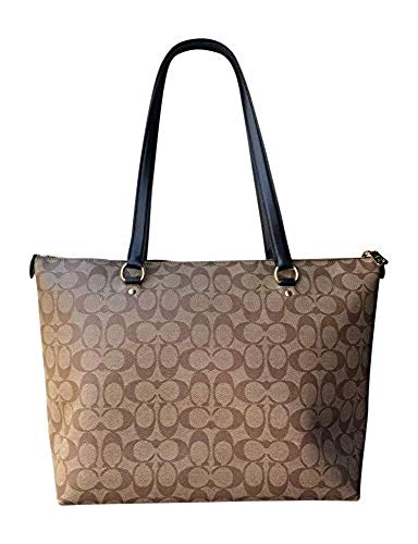 Coach Gallery Tote Shoulder Bag (Khaki/Black)