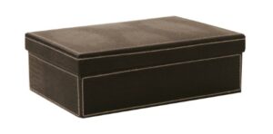 wald imports black paperboard 9.5″ decorative storage/organizer basket