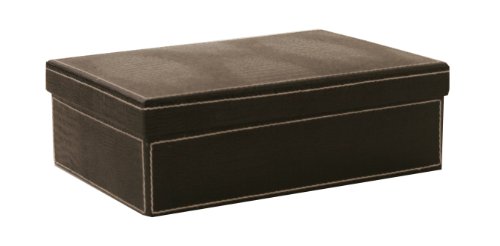 Wald Imports Black Paperboard 9.5" Decorative Storage/Organizer Basket
