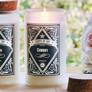 cowboy rustic soy candle