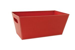 wald imports red paperboard 13″ decorative storage/organizer basket