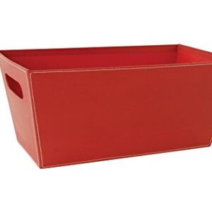 Wald Imports Red Paperboard 13" Decorative Storage/Organizer Basket