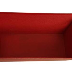 Wald Imports Red Paperboard 13" Decorative Storage/Organizer Basket