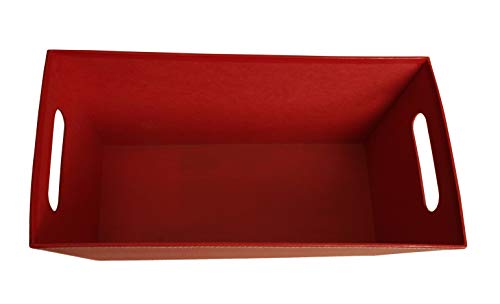 Wald Imports Red Paperboard 13" Decorative Storage/Organizer Basket