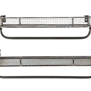 Creative Co-Op Metal Wall Shelves with Hanging Bar (Set of 2 Sizes)