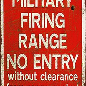 Custom Kraze Military Firing Range Vintage Reproduction Metal tin Sign 8 x 12