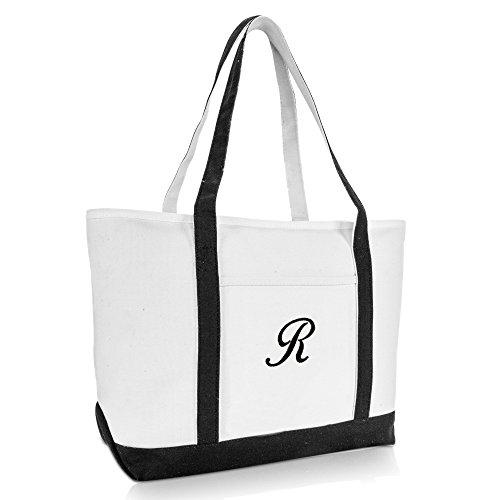 DALIX Premium Women's Tote Bags Large Tote Bag Personalized Gifts Black R