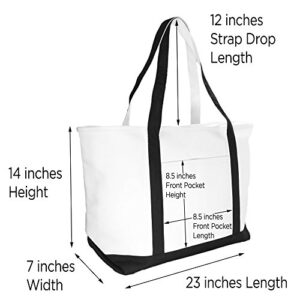 DALIX Premium Women's Tote Bags Large Tote Bag Personalized Gifts Black R