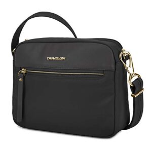 Travelon Addison-Anti-Theft-Small Crossbody Bag, Black