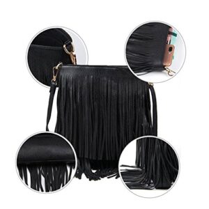 Lanpet Women Fringe Tassel Cross Body Bag Leisure Shoulder Bag