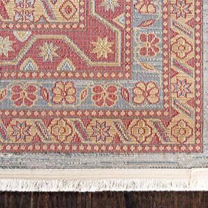 Unique Loom Sahand Collection Traditional Geometric Classic Light Blue Area Rug (7' 0 x 10' 0)