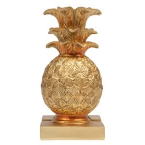 Creative Co-op DA7076 Pineapple Shaped Gold Resin Bookends (Set of 2 Pieces)