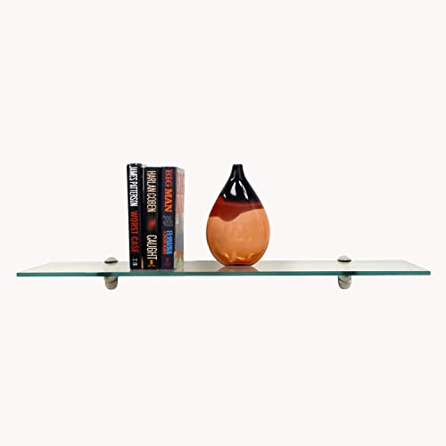 Spancraft 12" X 48" Glass Shelf - Chrome Finish