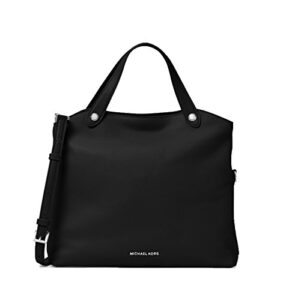michael michael kors womens hyland leather satchel handbag black medium