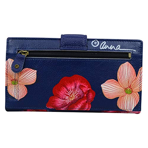 Anna by Anuschka Women’s Hand-Painted Genuine Leather Two Fold Wallet - Butterfly Mosaic