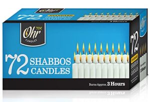 shabbat candles – traditional shabbos candles – 3 hr. – 72 ct.