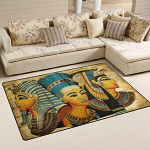 yochoice non-slip area rugs home decor, vintage ancient egyptian parchment floor mat living room bedroom carpets doormats 60 x 39 inches
