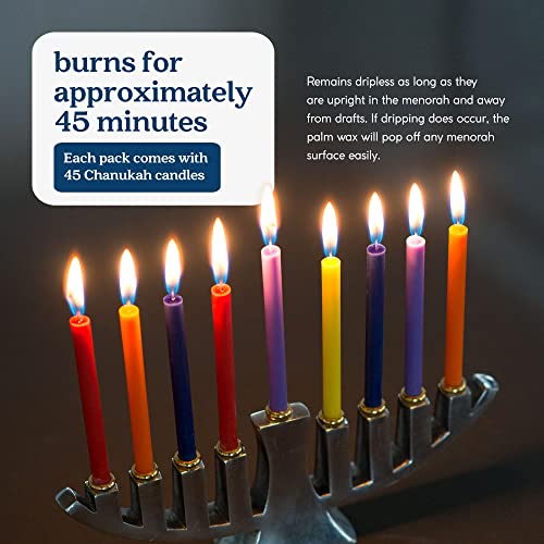 GOODLIGHT Chanukah (Multicolor) 45 Candles, 45 CT