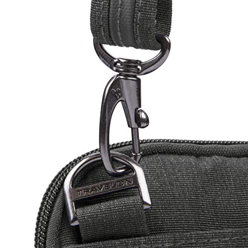 Travelon Anti-Theft-Metro-Stadium Mini Crossbody Bag, Gray, 4.5 x 6 x 1