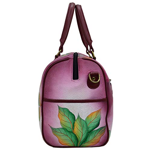 Anna by Anuschka Womens Satchel Precious Peony, Medium