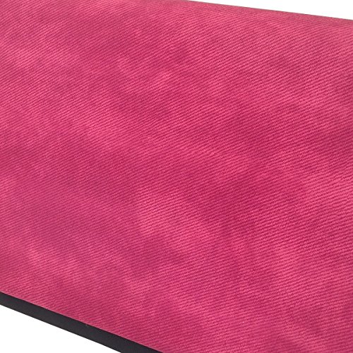 Color Block Flat Canvas Clutch, Fuchsia Medium