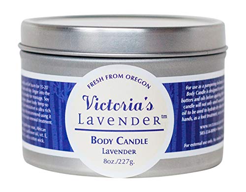 Lavender Massage Oil Candle — Candle Massage Wax Play & Relaxation, Aromatherapy Candle That Turns Into Massage Oil — Lavender Massage Wax Candle by Victoria's Lavender