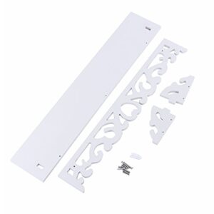 EBTOOLS Floating Shelf, White Shabby Chic Filigree Style Shelves Cut Out Design Wall Shelf Home