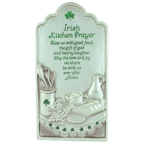 Abbey Gift 36300 (Abbey & CA Gift) Irish Kitchen Prayer Plaque, 3.75"x7", Grey, 3.75 x 7