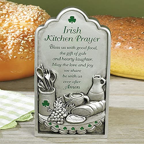 Abbey Gift 36300 (Abbey & CA Gift) Irish Kitchen Prayer Plaque, 3.75"x7", Grey, 3.75 x 7