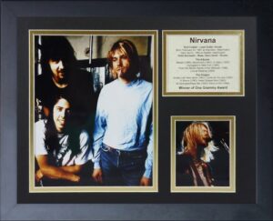 legends never die nirvana framed photo collage, 11×14-inch (16179u)