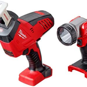 Milwaukee 2695-24 M18 18V Cordless Power Tool Combo Kit with Hammer Drill, Impact Driver, Reciprocating Saw, and Work Light (2 Batteries, Charger, and Tool Case Included)