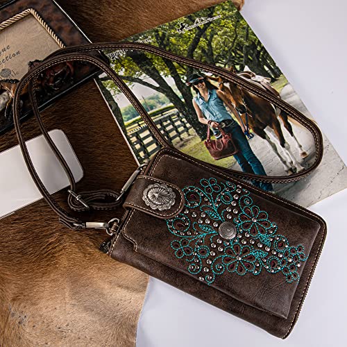 Montana West Crossbody Cell Phone Purse For Women Western Style Cellphone Wallet Bag Travel Size With Strap MBB-PHD-113CF