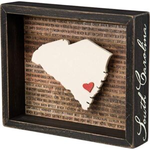 primitives by kathy 28244 box sign, 8.5″ x 7″, south carolina