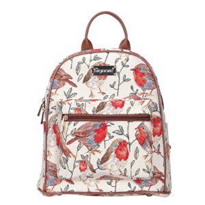 signare tapestry women backpack casual daypack robin design (dapk-rob)