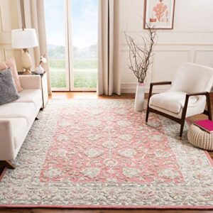 safavieh glamour collection 8′ x 10′ pink / beige glm628u handmade premium wool area rug