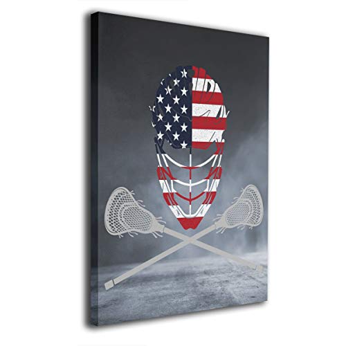 Arnold Glenn Lacrosse Helmet Crossed Sticks Canvas Wall Art Prints Picture Modern Paintings Home Decoration Giclee Artwork Wood Frame Gallery Wrapped