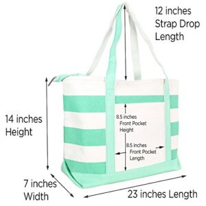 DALIX Monogram Beach Bag and Totes for Women Personalized Gifts Mint Green A