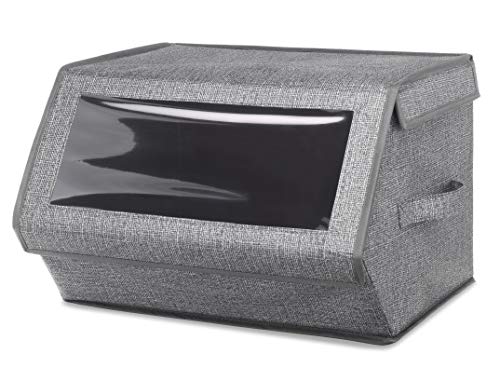 Whitmor 6283-7045 Stackable Window Box, Crosshatch Gray