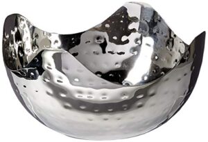 elegance hammered 6-inch stainless steel bowl, 6″ x 6″ x 3″,24 ounces,silver