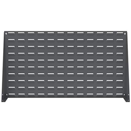 Akro-Mils 98636 Louvered Steel Work Bench Storage Rack for Mounting AkroBin Storage Bins, (36-Inch W x 8-Inch D x 20-Inch H), Gray