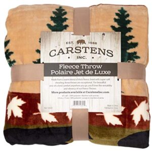 Carstens, Inc, Cascade Ridge Soft Sherpa Plush Throw Blanket, 54" x 68"